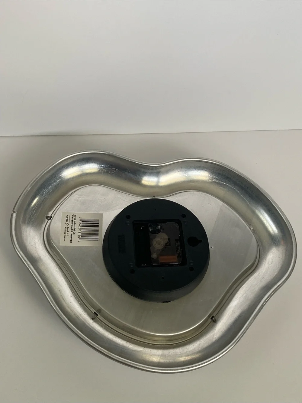 Vintage Kitch Verichron melting wall clock aluminum Salvador Dali inspired RARE